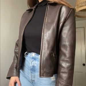Vintage Genuine Leather Jacket (90’s) | Valerie Stevens | Brown